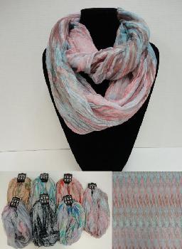 Extra-Wide Light Weight Infinity Scarf [Color Streak]